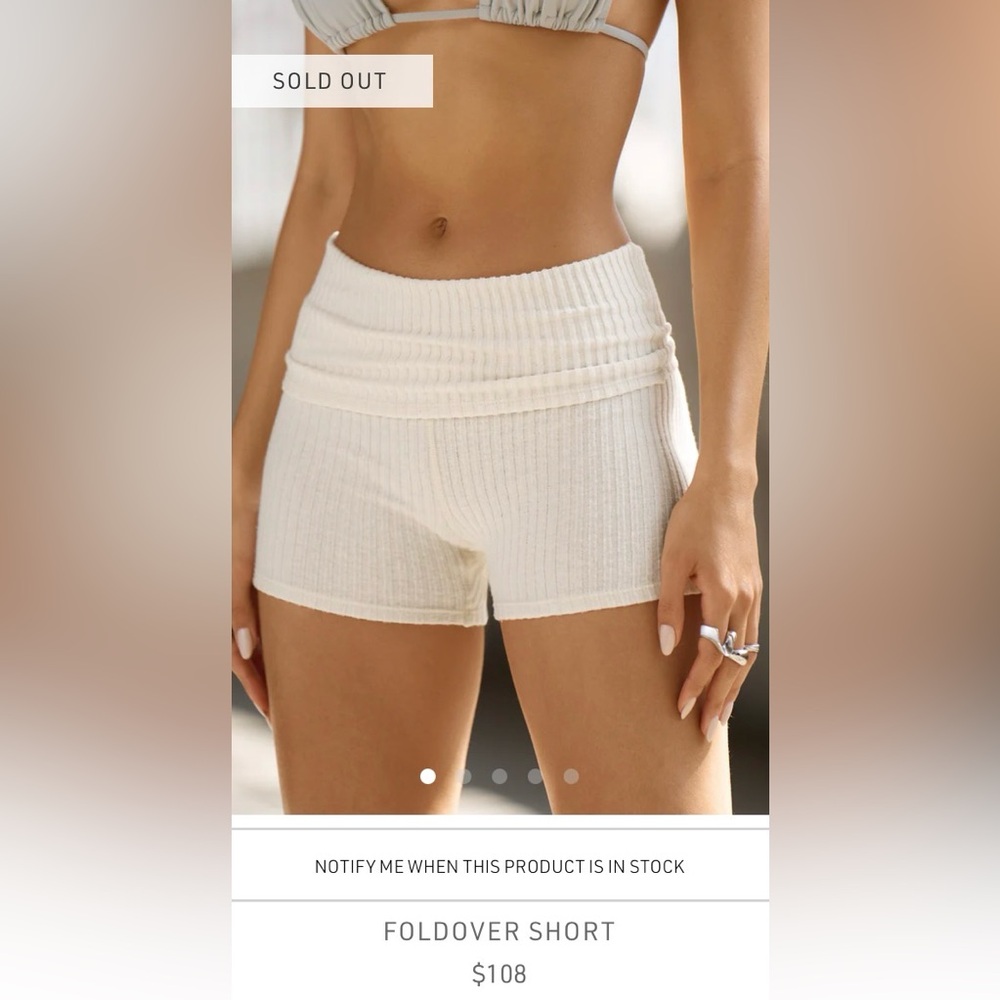 JOAH BROWN • SHORTS • NWT! JOAH BROWN foldover shorts natural luxe knit